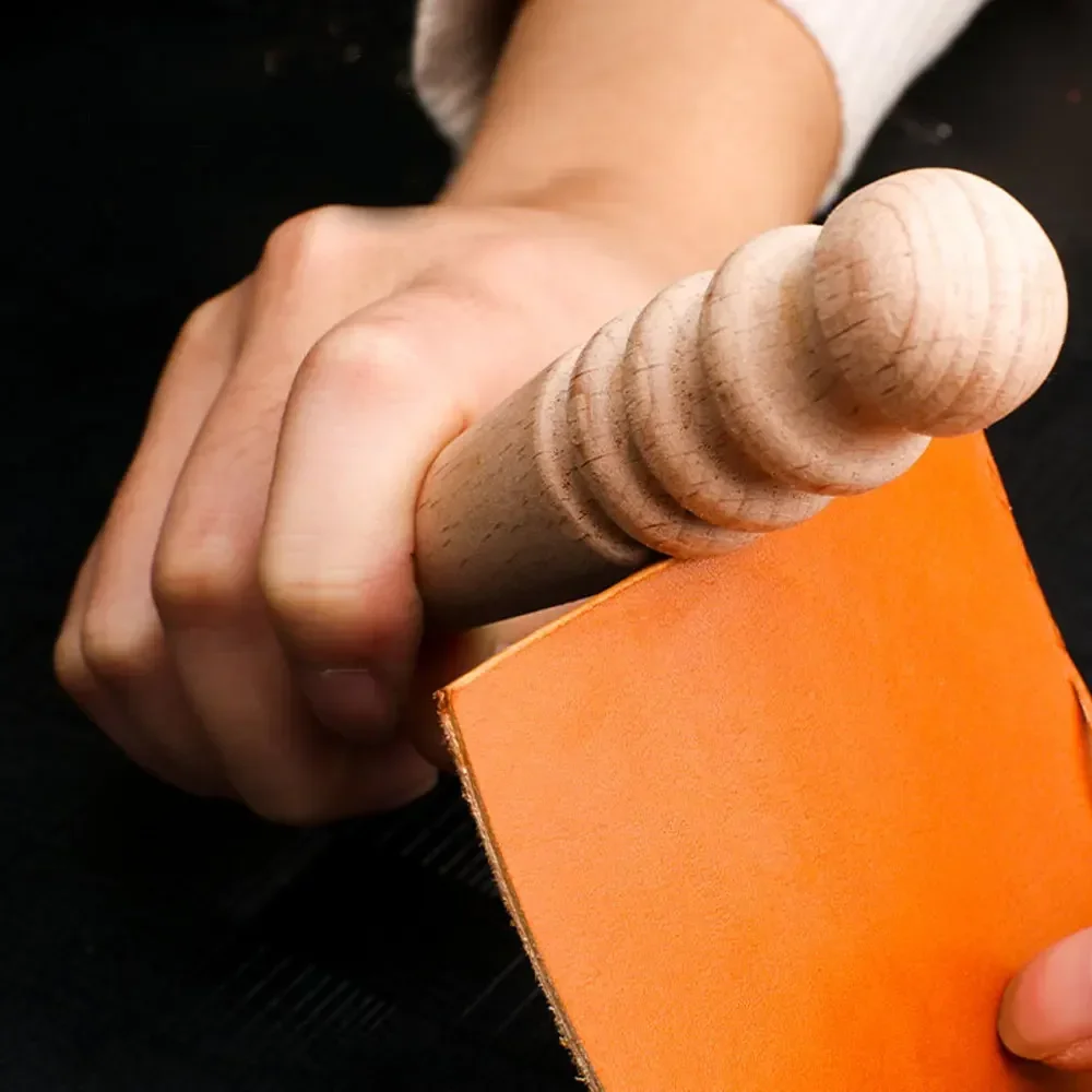 Leather Work Organiser - Многоразмерный ломтик дерева, кожа из цельного
