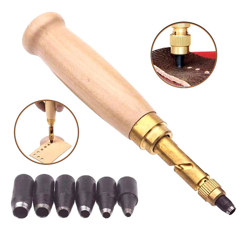 Leather Punch Revolving - Кожаный дырокол «сделай сам», вращающийся перфоратор,
