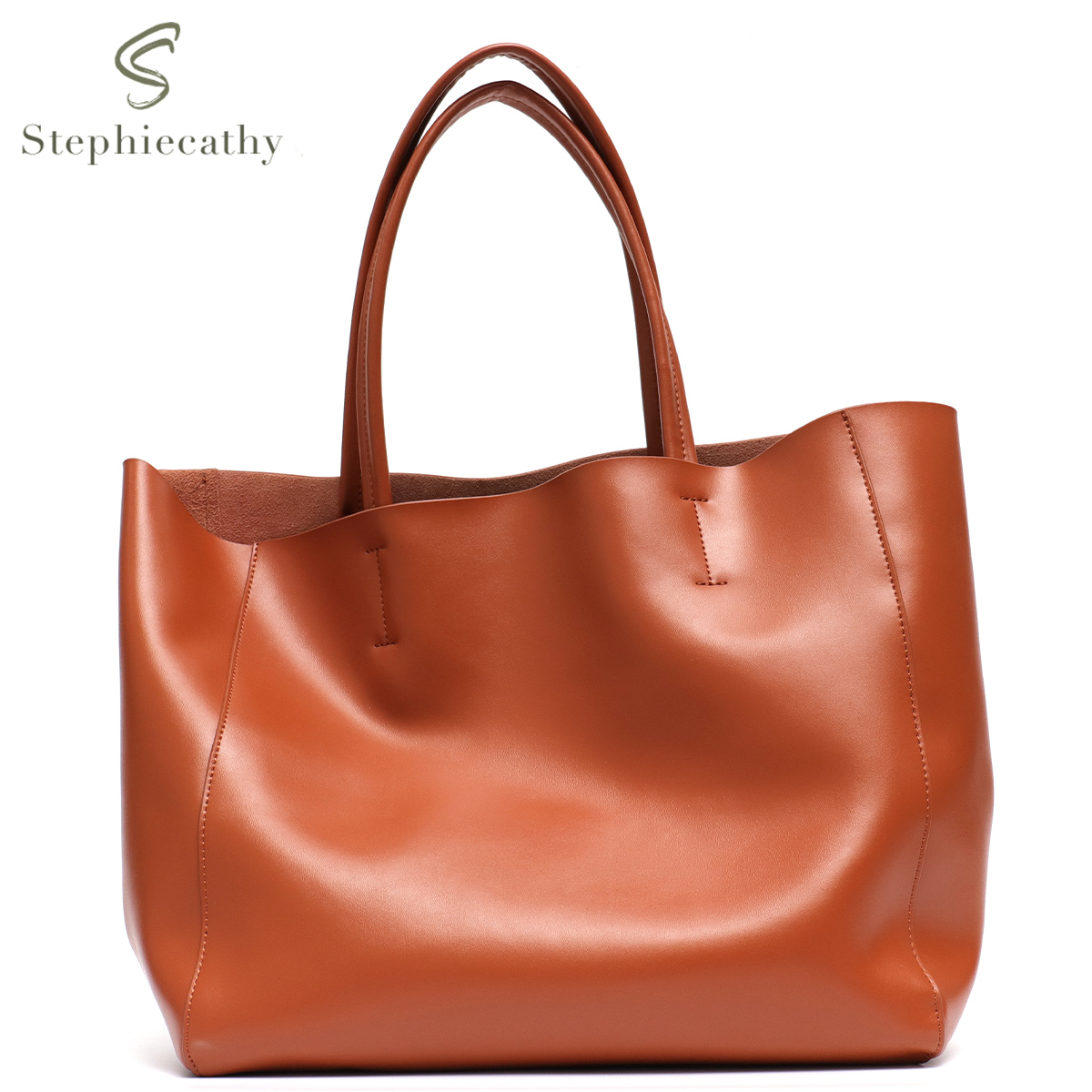 Leather Work Handbags For Women - Минималистичная большая сумка-тоут, женские модные сумки