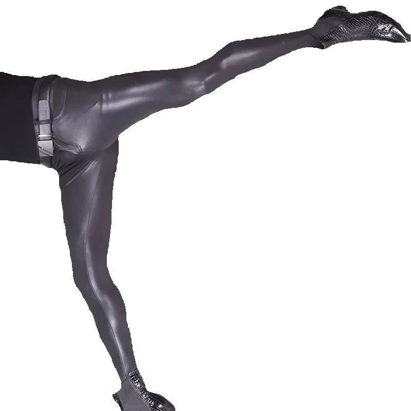Leather Work Pants - Модные узкие джинсы, сексуальные повседневные брюки,