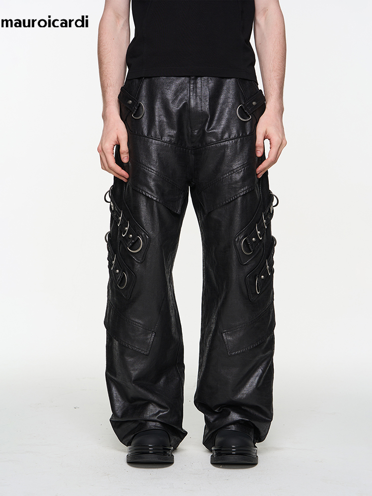 Mauroicardi Весна Осень Прохла – обзор и цена Leather Work Pants