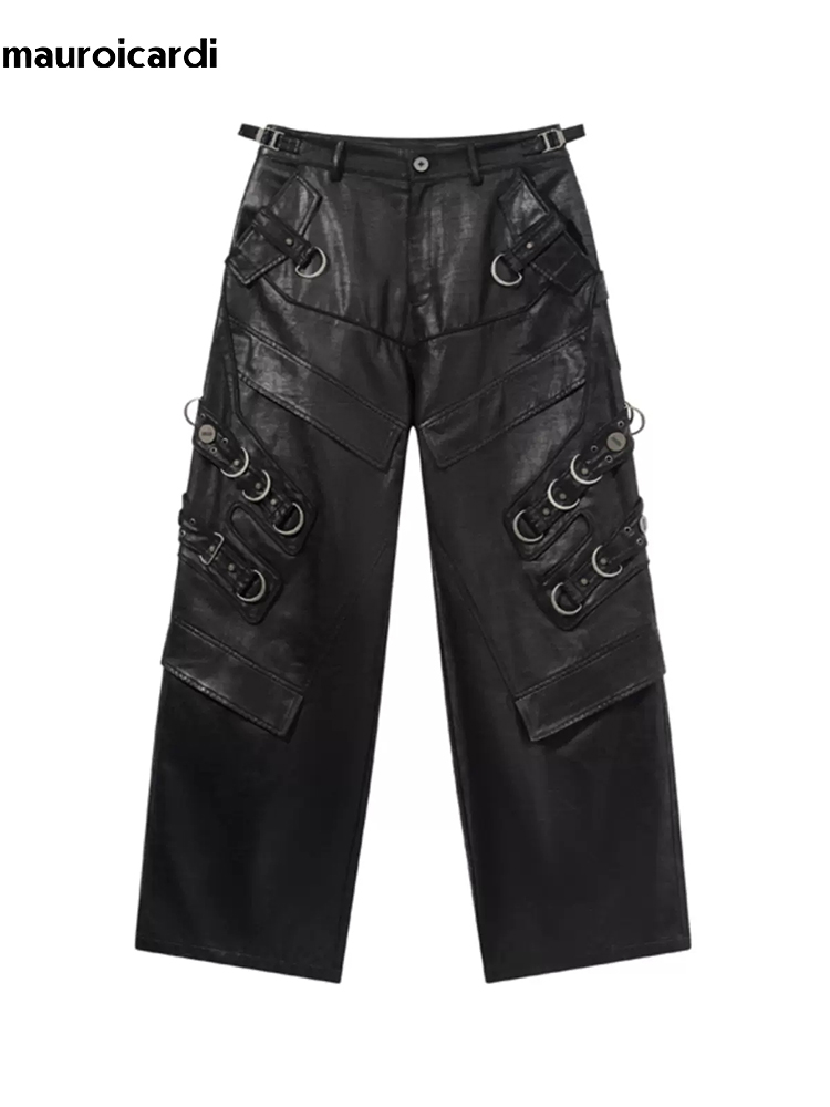 Mauroicardi Весна Осень Прохла – обзор и цена Leather Work Pants