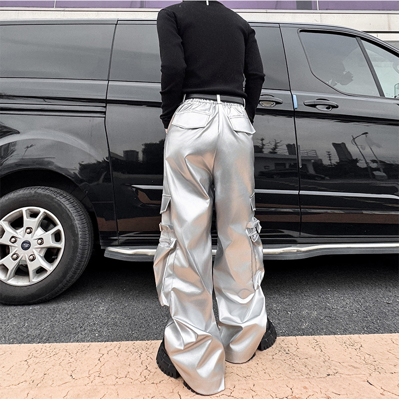 Серебряные кожаные брюки мужск – обзор и цена Leather Work Pants