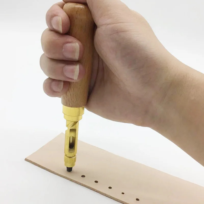 Кожаный дырокол «сделай сам»,  – обзор и цена Leather Punch Revolving