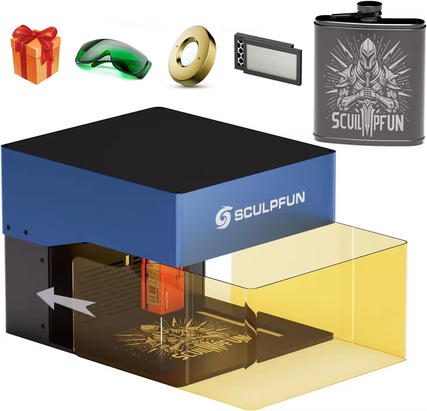 Лазерный гравер Sculpfun iCube – обзор и цена Leatherwork Logo