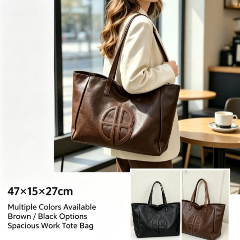 Новая женская сумка-тоут 2026  – обзор и цена Leather Work Bag Women