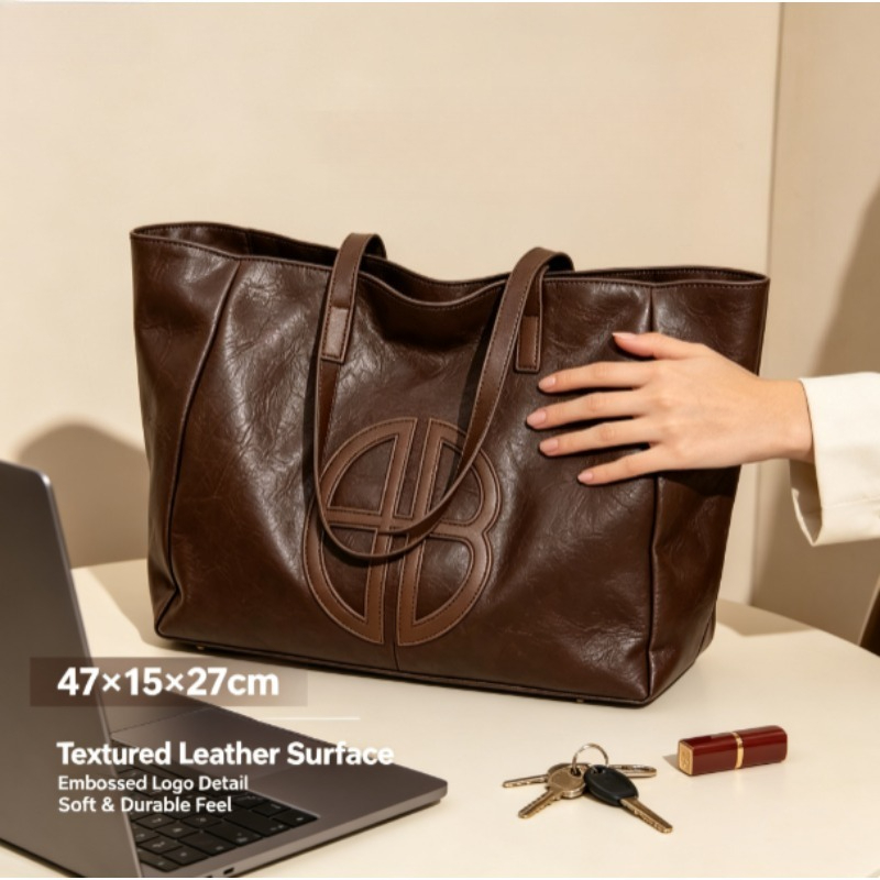 Новая женская сумка-тоут 2026  – обзор и цена Leather Work Bag Women