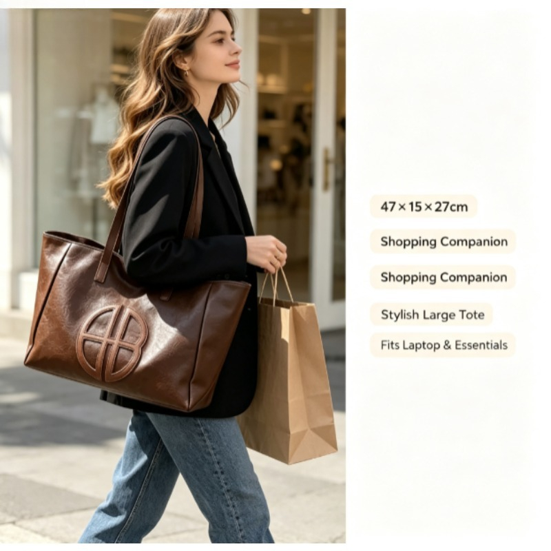 Новая женская сумка-тоут 2026  – обзор и цена Leather Work Bag Women
