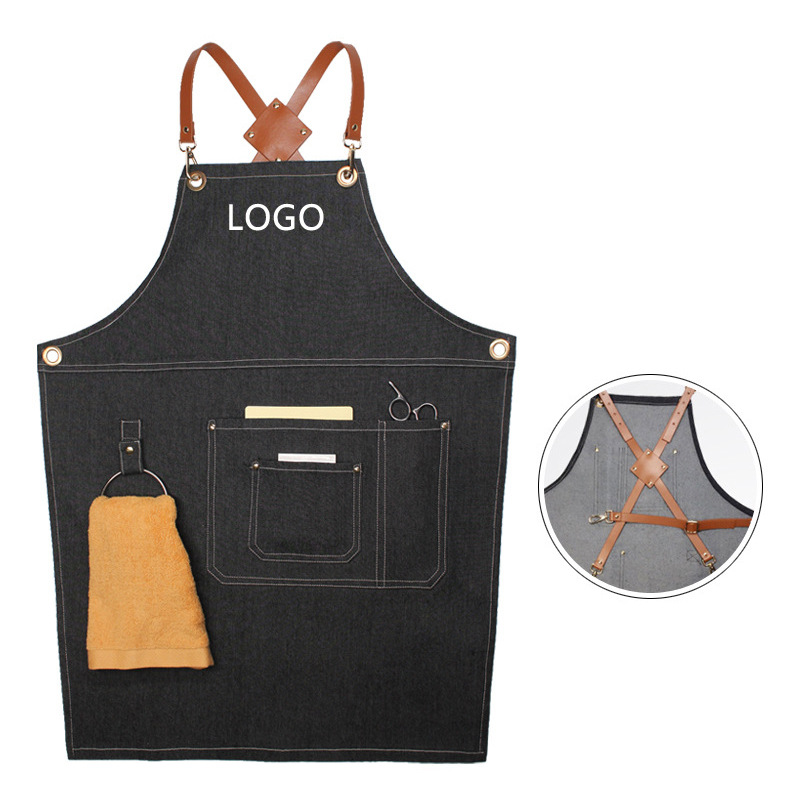 Джинсовый рабочий фартук с цве – обзор и цена Leatherwork Logo
