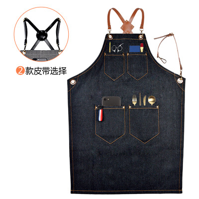 Джинсовый рабочий фартук с цве – обзор и цена Leatherwork Logo