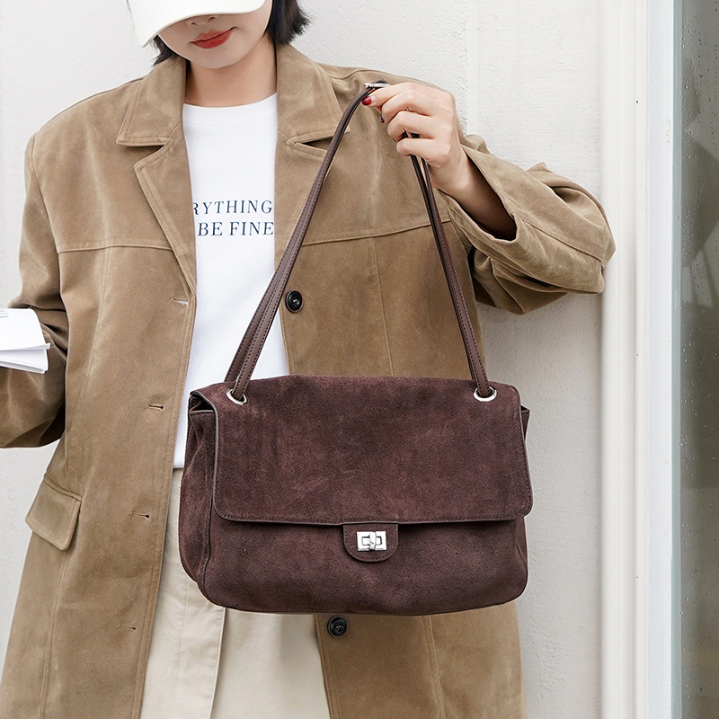 Натуральная замшевая сумка чер – обзор и цена Leather Work Handbags For Women