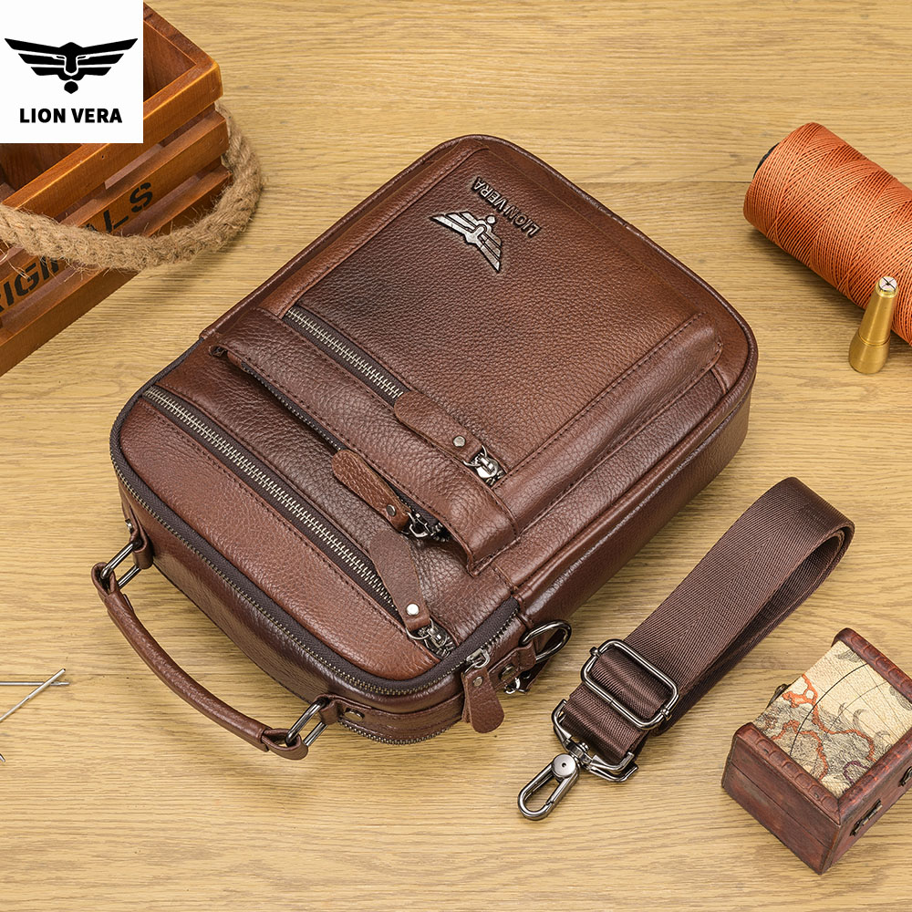 Мужская сумка через плечо LION – обзор и цена Leatherwork Bag